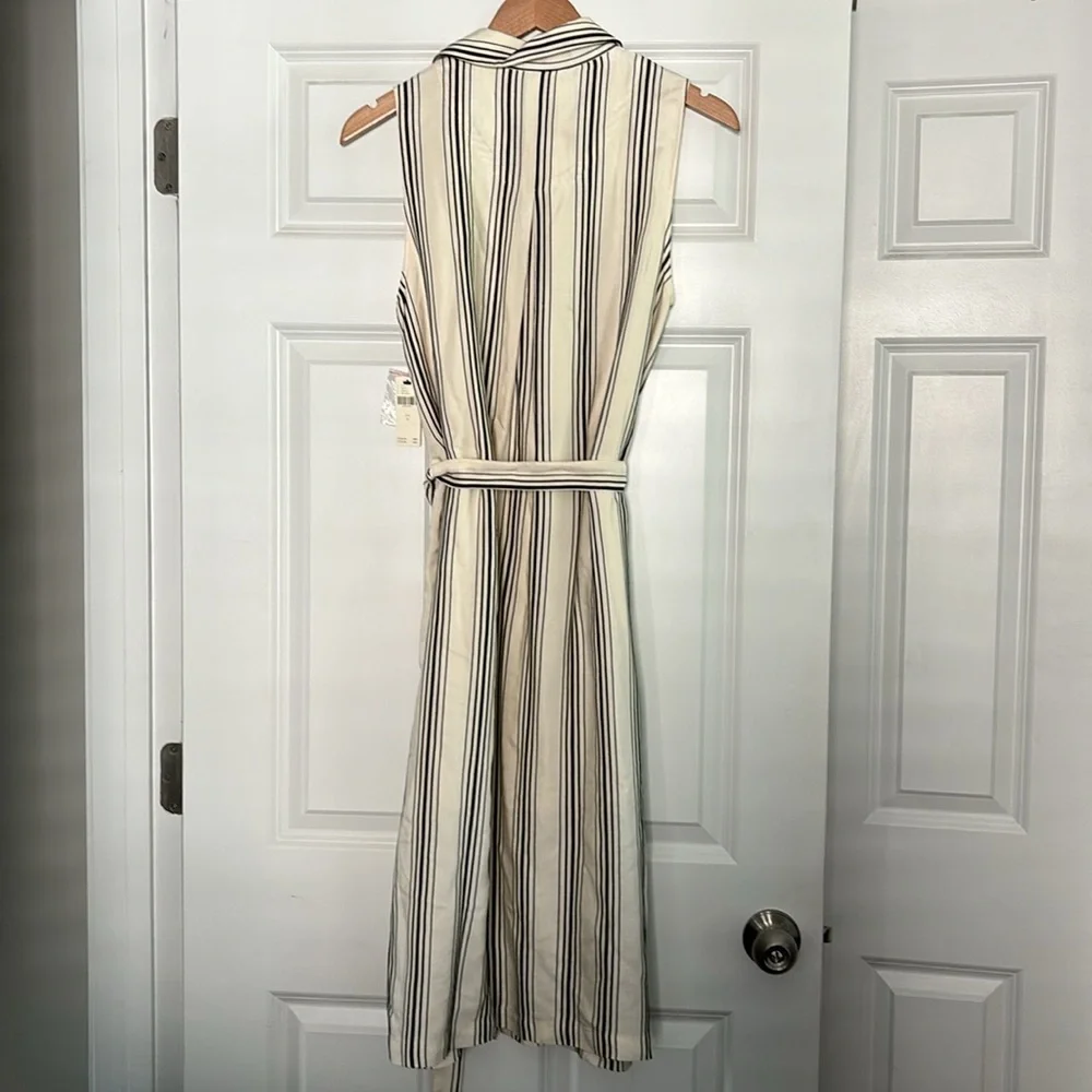 NWT Maeve by Anthropologie Striped Midi Dress Sleeveless Button down Size 6 - Picture 5 of 13